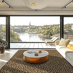 Tapis Wilton - Leopard (marron)