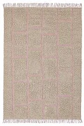 Tapis à poils longs - Lindley Natural Cotton Shaggy (bež/roza)