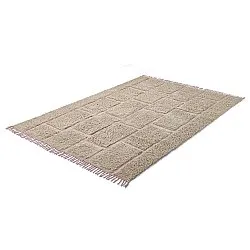 Tapis à poils longs - Lindley Natural Cotton Shaggy (bež/roza)