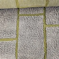 Tapis à poils longs - Lindley Natural Cotton Shaggy (siva/zelena)