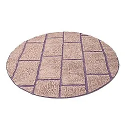 Tapis rond - Lindley Natural Cotton Shaggy (roza/vijolična)