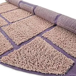 Tapis rond - Lindley Natural Cotton Shaggy (roza/vijolična)