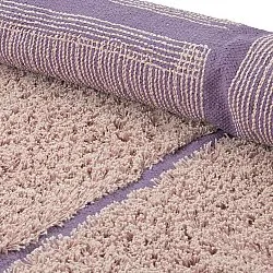 Tapis rond - Lindley Natural Cotton Shaggy (roza/vijolična)