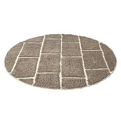 Tapis rond - Lindley Natural Cotton Shaggy (taupe/siva)