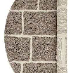 Tapis rond - Lindley Natural Cotton Shaggy (taupe/siva)