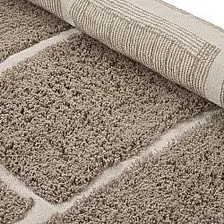 Tapis rond - Lindley Natural Cotton Shaggy (taupe/siva)