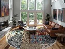 Tapis rond - Linosa (multicolore)