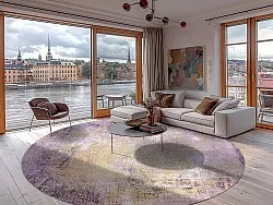 Tapis rond - Loures (violet)