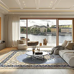 Tapis Wilton - Lukla (bleu)