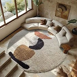 Tapis rond - Mantona Natural Cotton Shaggy (multi)