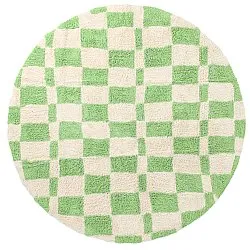 Tapis rond - Maranello Natural Cotton Shaggy (vert)