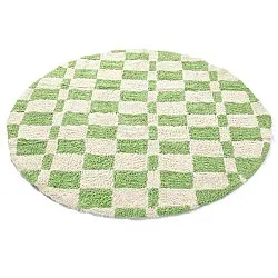 Tapis rond - Maranello Natural Cotton Shaggy (vert)
