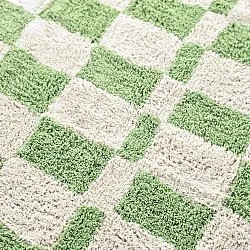 Tapis rond - Maranello Natural Cotton Shaggy (vert)