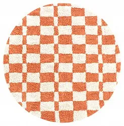Tapis rond - Maranello Natural Cotton Shaggy (orange)