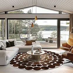 Tapis rond - Marineo (marron)