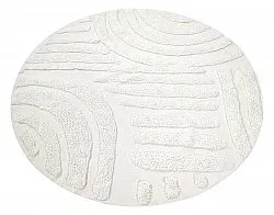 Tapis rond - Mavis Natural Cotton Shaggy (blanc cassé)