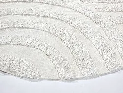 Tapis rond - Mavis Natural Cotton Shaggy (blanc cassé)