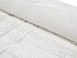 Tapis rond - Margo Natural Cotton Shaggy (blanc cassé)
