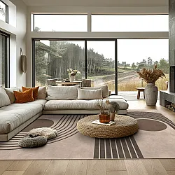Tapis Wilton - Moudania (marron/noir)