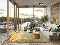Tapis Wilton - Palau (doré/beige/bleu)