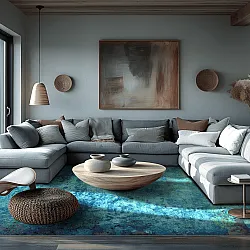 Tapis Wilton - Pardos (bleu)