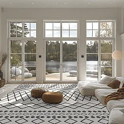 Tapis Wilton - Safi (noir/blanc)