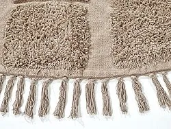 Tapis rond - Salem Natural Cotton Shaggy (taupe)