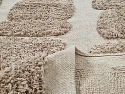 Tapis rond - Salem Natural Cotton Shaggy (taupe)