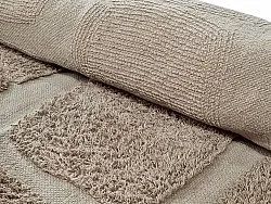 Tapis rond - Salem Natural Cotton Shaggy (taupe)