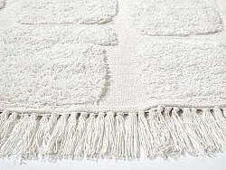 Tapis rond - Salem Natural Cotton Shaggy (blanc cassé)