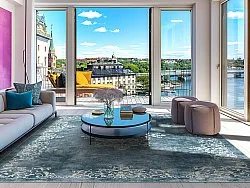 Tapis Wilton - Santi (bleu/beige)