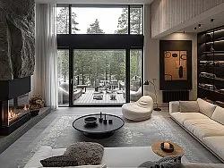 Tapis Wilton - Santi (gris/blanc)