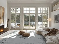 Tapis Wilton - Santi (blanc/gris)