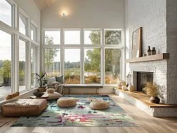 Tapis Wilton - Satriano Blur (gris/multicolore)
