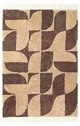 Tapis shaggy - Siberia Natural Cotton Shaggy (beige/marron)