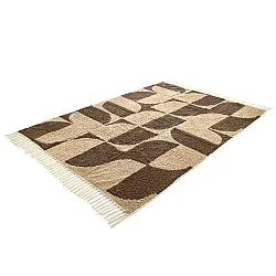 Tapis shaggy - Siberia Natural Cotton Shaggy (beige/marron)