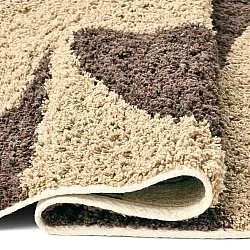 Tapis shaggy - Siberia Natural Cotton Shaggy (beige/marron)