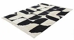 Tapis à poils longs - Siberia Natural Cotton Shaggy (blanc cassé/noir)