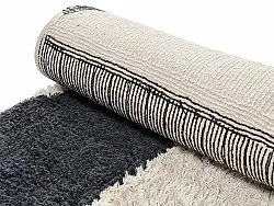 Tapis à poils longs - Siberia Natural Cotton Shaggy (blanc cassé/noir)