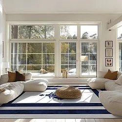 Tapis Wilton - Soros (bleu/blanc)