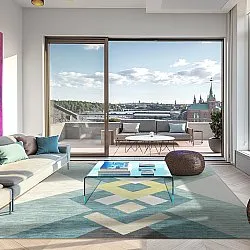 Tapis Wilton - Temara (bleu/multicolore)
