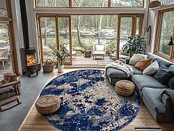 Tapis rond - Temima (bleu)
