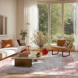 Tapis Wilton - Tulum (rose/blanc)