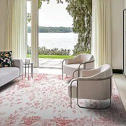 Tapis Wilton - Tulum (rose/blanc)