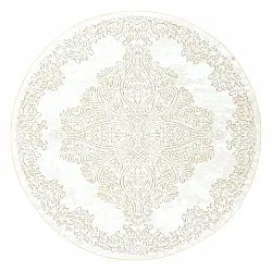Tapis rond - Valenza (blanc/beige)