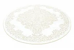 Tapis rond - Valenza (blanc/beige)