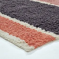 Tapis à poils longs - Vinci Natural Cotton Shaggy (rose)