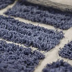 Tapis à poils longs - Zola Natural Cotton Shaggy (bleu)