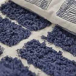 Tapis à poils longs - Zola Natural Cotton Shaggy (bleu)