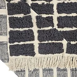 Tapis à poils longs - Zola Natural Cotton Shaggy (gris foncé)